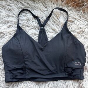 Black Y-Back Swim Top
